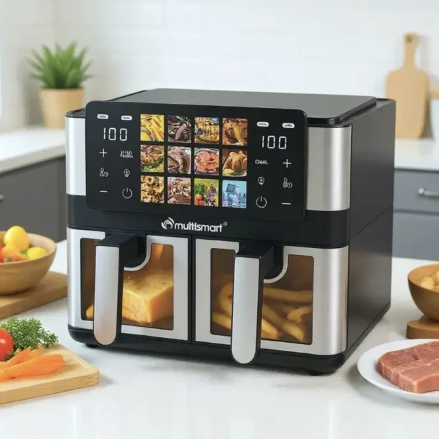 AirFryer 8L 02 Pannier 4L+4L 1000W Avec Tablet MultiSmart MS-AF6108
