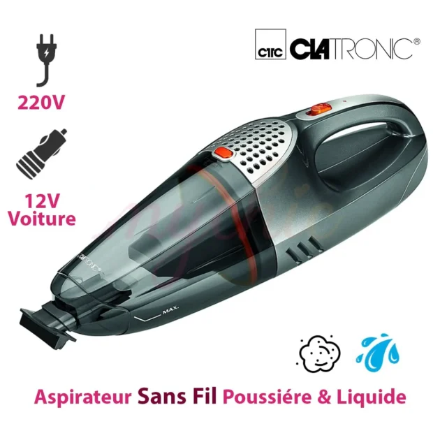 Aspirateur à Main Sans-fil pour Maison et Voiture CLATRONIC AKS 832