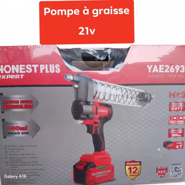 Pompe à graisse 21v 600ml honest plus