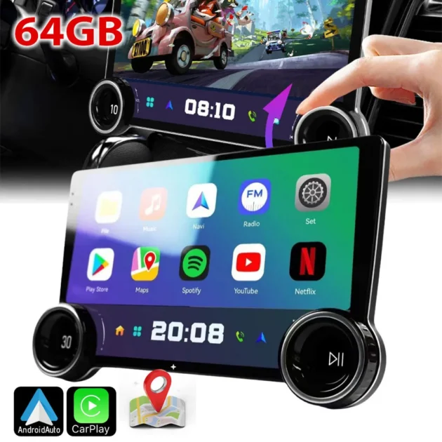 Diamond 2K Tablette de voiture Android 32GB compatible Apple CarPlay Android Auto – شاشة ذكية للسيارة