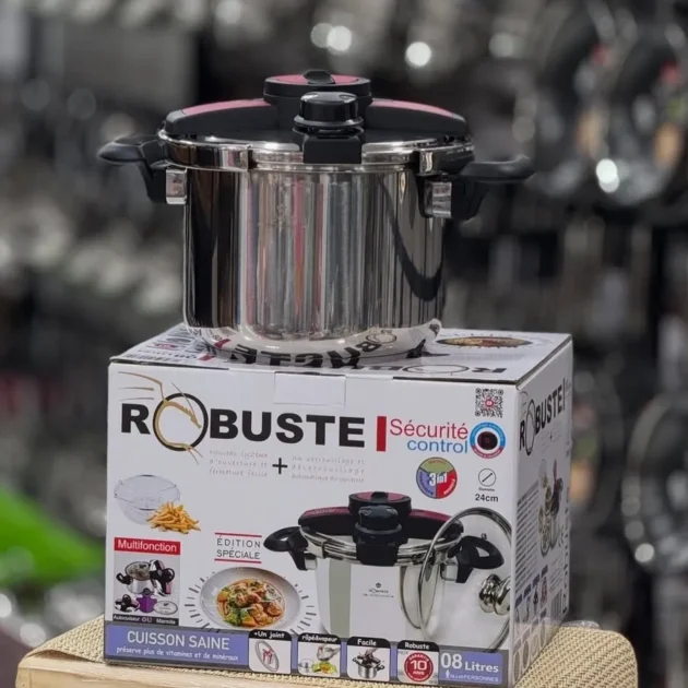 Cocotte et Marmite 3en1 robuste 8L 24cm multifonction